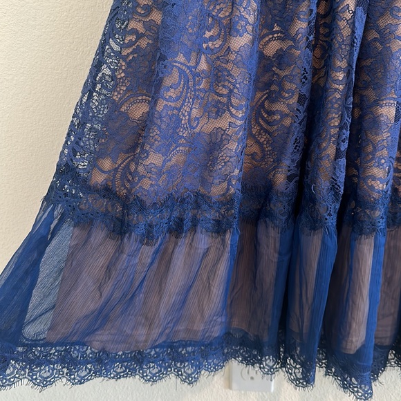 TADASHI SHOJI Illusion Lace Midi Dress - Picture 4 of 10